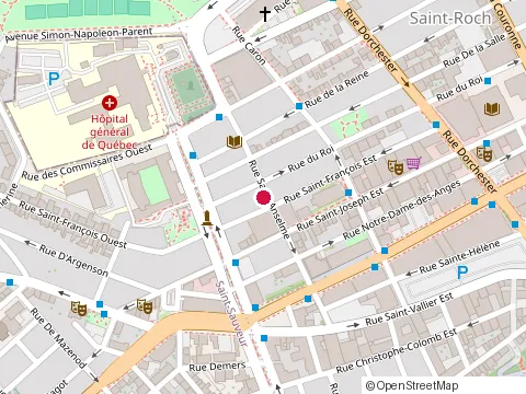 Location of Industrie 153 .Inc at 104 Rue Saint-François E, Québec