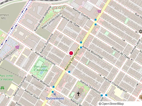 Location of Influences at 1201 Avenue Van Horne, Outremont