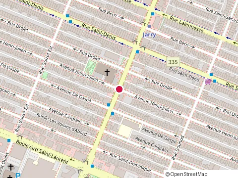 Location of Info Jarry'V at 211 Rue Jarry E, Montréal