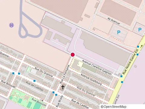Location of Inotek Structures at 6155 Rue la Fontaine, Montréal