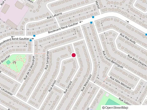 Location of Insolation Jacques Dostie at 2172 Rue Amos, Varennes