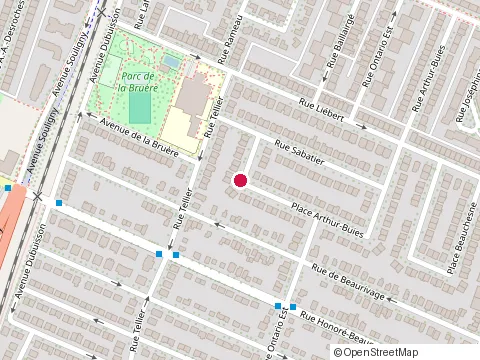 Location of Institut Cleopatra Esthetica at Place Arthur-Buies, Montréal