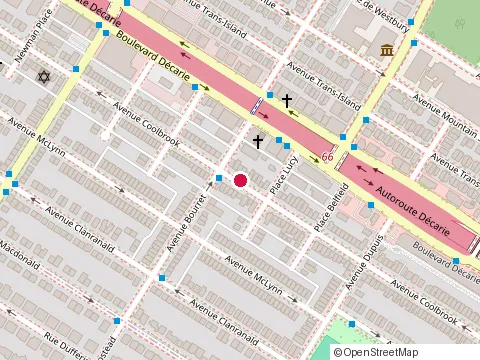 Location of Institut de Beaute J d'Arcy at 5727 avenue Coolbrook, Montréal