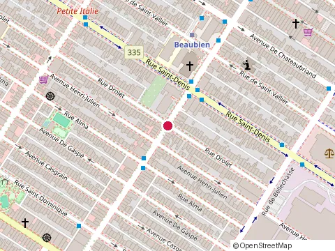 Location of Institut Jose Aumais at 6340 Rue Drolet, Montréal