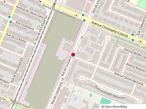 Location of Institute Universitaire Sur les Dependencies at 950 Rue de Louvain E, Montréal