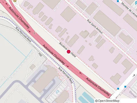 Location of Inter-Fissures Renaud - Drain Francais et Reparation de Fissures - Saint-Laurent at 1401 Boulevard Pitfield, Montréal