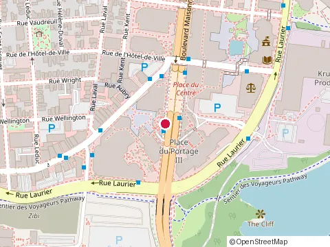 Location of Public Works & Government Services at 11 Laurier St, Gatineau
