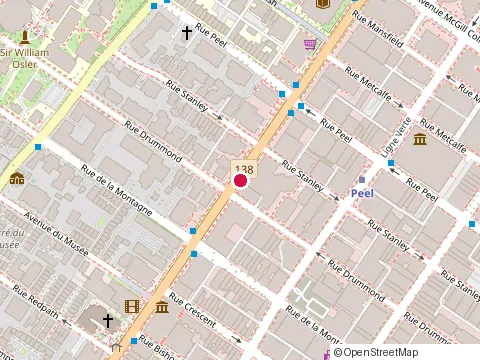 Location of Irish Protestant Benevolent Society at 1195 Sherbrooke Street West, Montréal