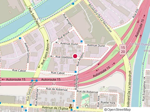 Location of Ism Buffing at 1621 Rue Gladstone, Montréal