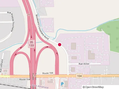 Location of Isolation et Décontamination A/C at 68 route 104, Saint-Jean-sur-Richelieu