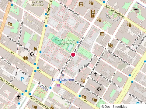 Location of J A W S Excavation at 214 de Maisonneuve O, Montréal