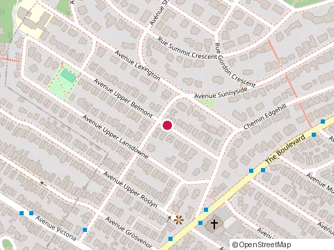 Location of J H S Easson at 725 avenue Upper Belmont, Westmount