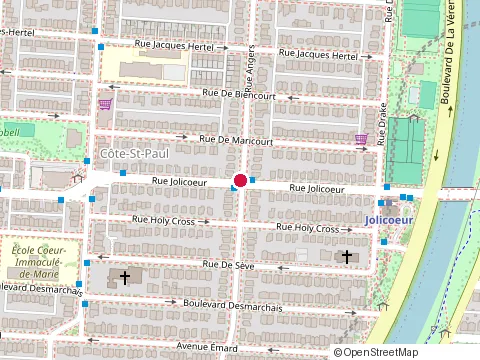 Location of J N Comptabilite et Agence Med at 1510 Jolicoeur Rue, Montréal