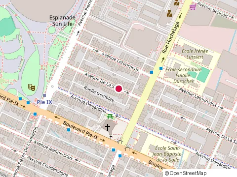 Location of J Thibeault Plâtrier at 2525 avenue de la Salle, Montréal