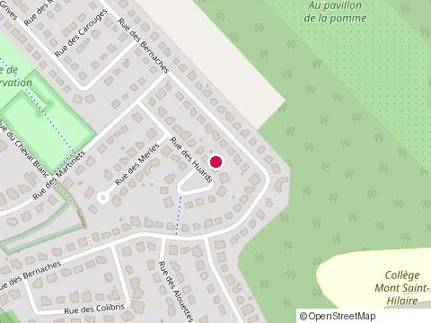 Location of Jacques des Roches at 950 des Merles Rue, Mont-Saint-Hilaire