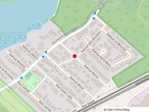 Location of Jacques Laframboise Assurances Inc at 9265 Avenue Jean-Bourdon, Montréal