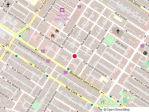 Location of Jardin Petros - Little Italy at 6896 Rue Saint-Dominique, Montréal