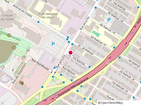 Location of Jarry Deuxieme Cafe Bistro at 2590 Rue Jarry E, Montréal