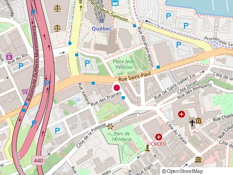 Location of Jean Petit & Associes Societe Nominales d'Avocats at 36  Rue Saint-Nicolas, Québec