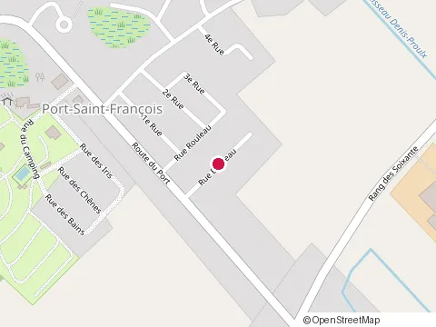 Location of Jean Proulx Excavation at 2370 route du Port, Nicolet
