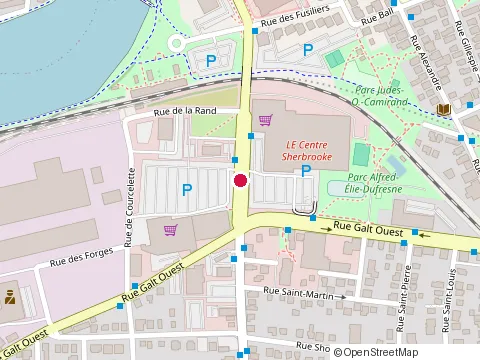 Location of Johnny Resto Belvédère at 419 Rue Belvédère S, Sherbrooke