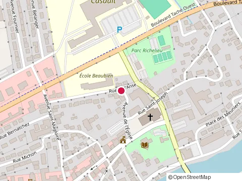 Location of Journal l'Oie Blanche Inc at 1 avenue de l'Eglise #401, Montmagny