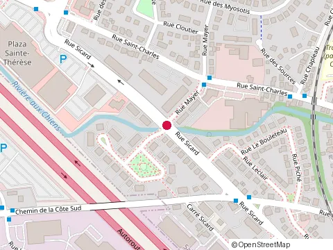 Location of Joyeux Peintres at Rue St-Charles, Sainte-Thérèse