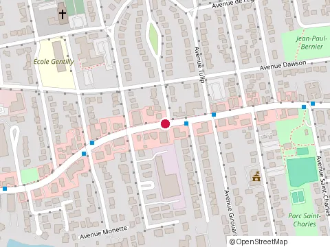 Location of Jrdphysio at 557 Chem. du Bord-du-Lac-Lakeshore, Dorval