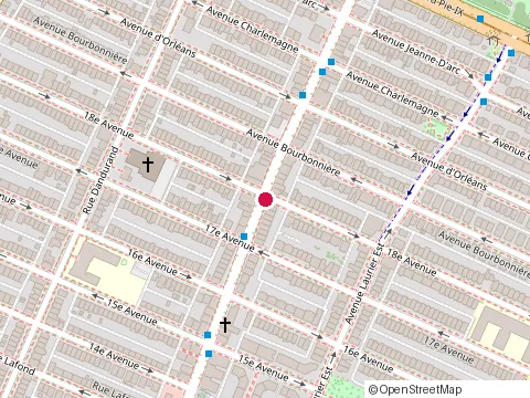Location of Just Crêpes & Burgers at 3790 Rue Masson, Montréal