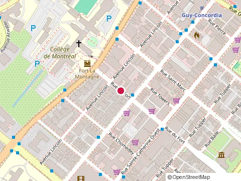 Location of Kabila Bistro Montreal at 2010 Rue du Fort, Montréal
