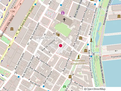 Location of Kbe Avocats at 204 Rue du St-Sacrement, Montréal