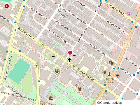 Location of Kendra at 625 Rue Milton, Montréal