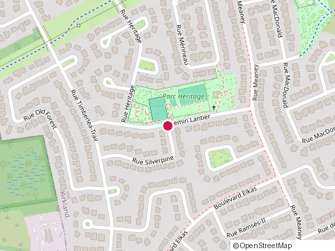 Location of Kirkland Artists' Association at 11 Chemin Lantier, Kirkland