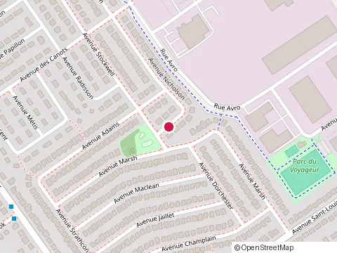 Location of Kit Buildings at 330 Rue Avro, Pointe-Claire