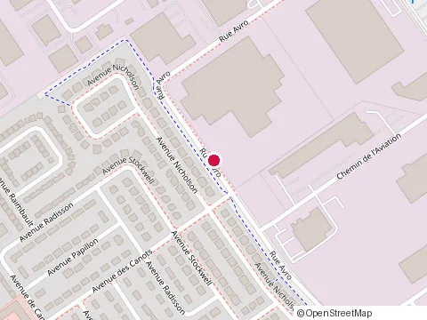 Location of Kit Buildings at 330 Avenue Avro, Pointe-Claire