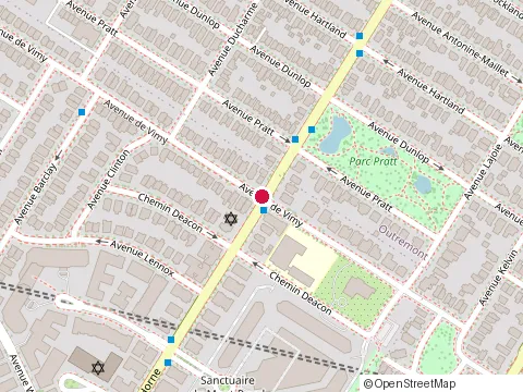 Location of Kollel Keser Torah at 6100 Avenue de Vimy, Montréal