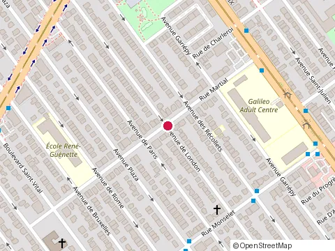 Location of Kuntur Béton at 3871 Rue Martial, Montréal-Nord