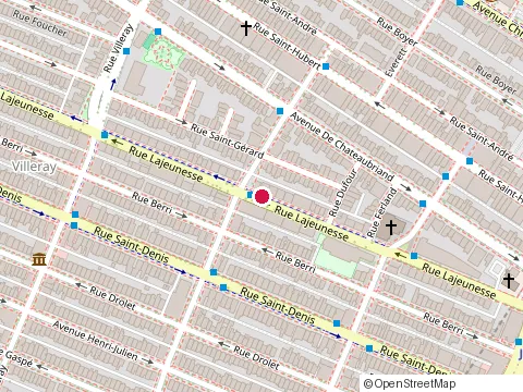 Location of Kuttab Academy at 7378 Rue Lajeunesse, Montréal