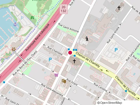 Location of l at 32 Rue Saint-Charles O, Longueuil