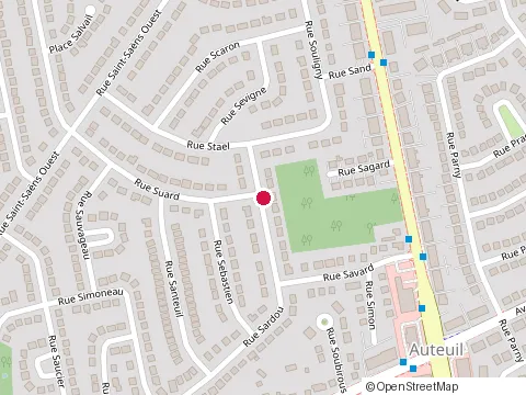 Location of l Atelier de Maya at Rue Sardou, Laval