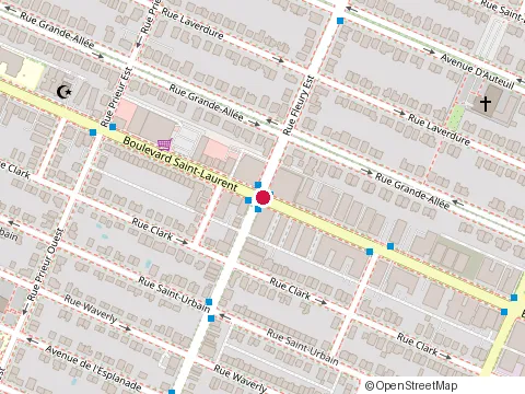 Location of l'Absolu Spa at 10211 Saint-Laurent Blvd. 2Nd Floor, Montréal