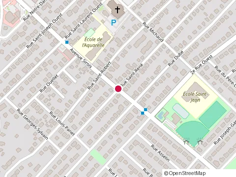 Location of l'Accorde Bois at 233 Rue St René, Rimouski