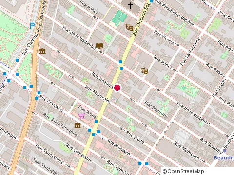 Location of l'Apero Buvette at 1256 Ontario St E, Montréal
