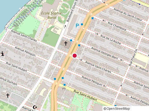 Location of l'Artisan Sableur at 10647 avenue Saint-Charles, Montréal