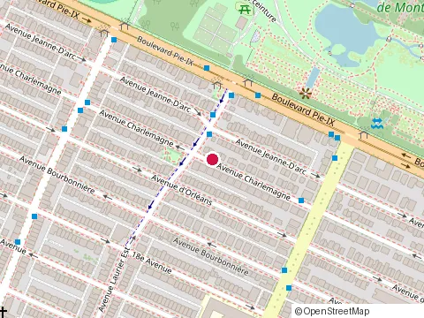 Location of l'Association des Microbiologistes du Quebec at 5094A avenue Charlemagne, Montréal
