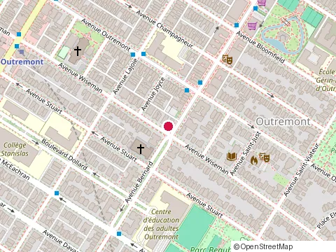 Location of l'Autre Monde at 1305 Avenue Bernard, Outremont
