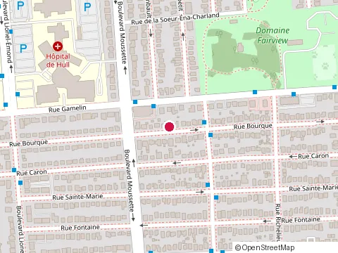 Location of l'Ecole de Chant Voix Charïsma at 140B Rue Bourque, Gatineau