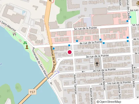 Location of l'Émeraude-Comptoir Santé at Rue de la Pointe, Shawinigan