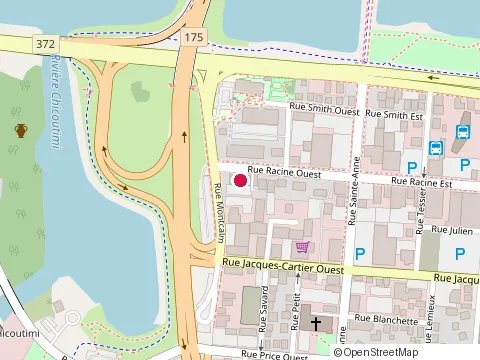 Location of l'Érudit Café at 24 Rue Racine O, Chicoutimi