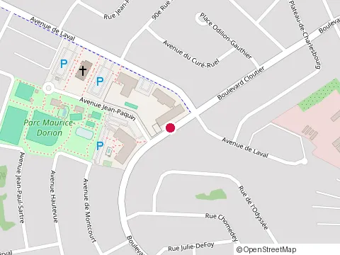Location of l'Escale And The Plateau School at 8595 Boulevard Cloutier, Québec